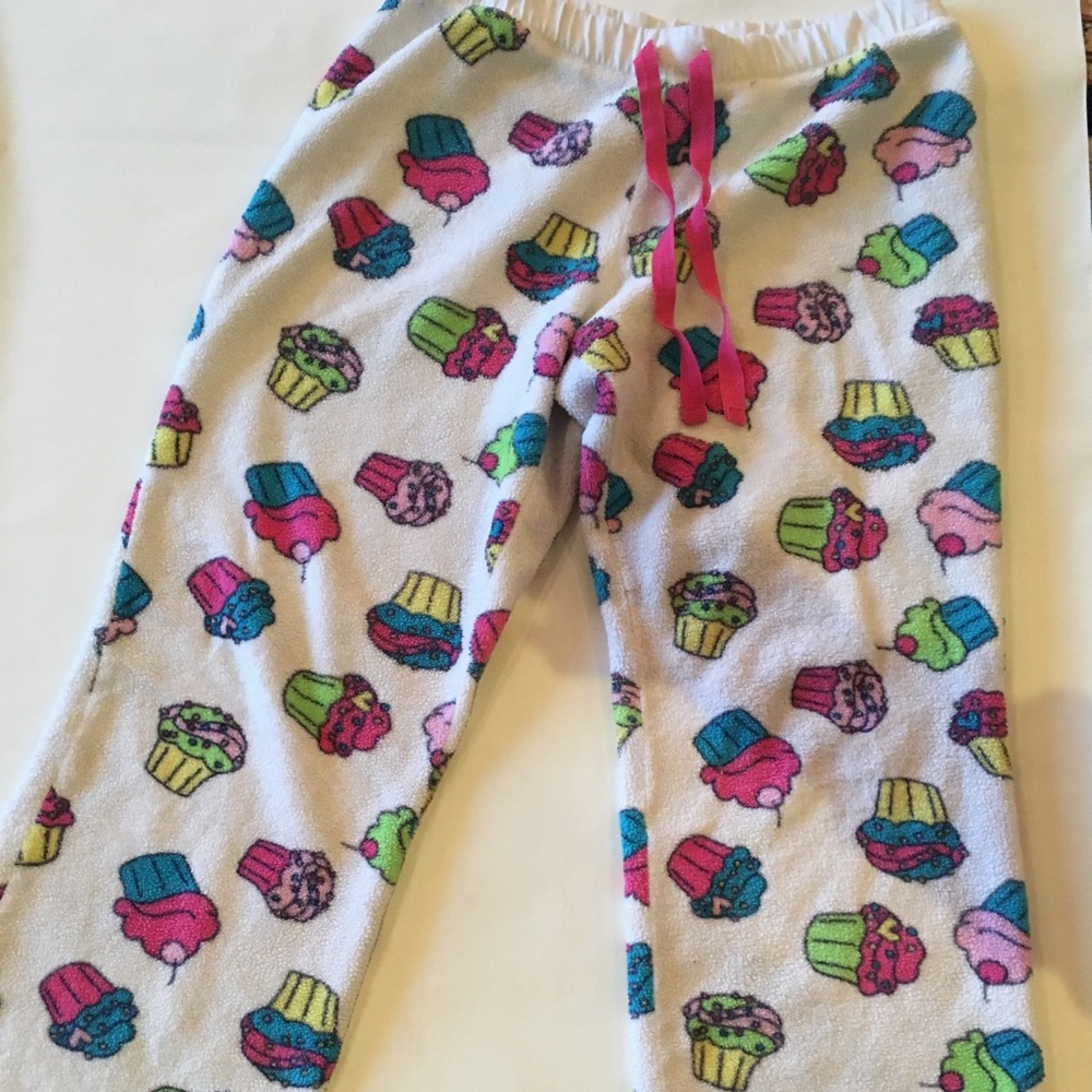 Cupcake embroidered Justice pajama bottoms